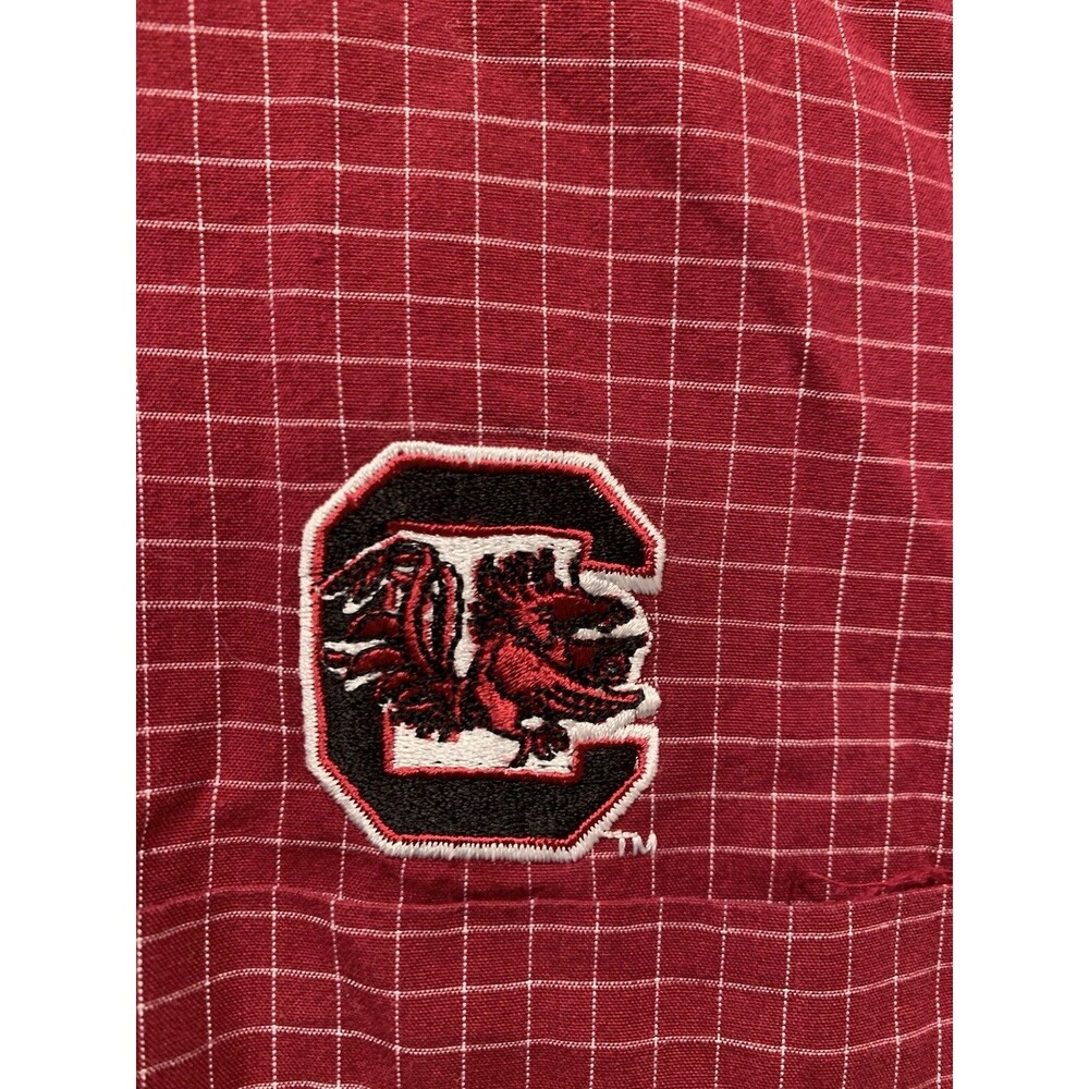 South Carolina Gamecocks Embroidered 100% Cotton Button Down Shirt VGUC